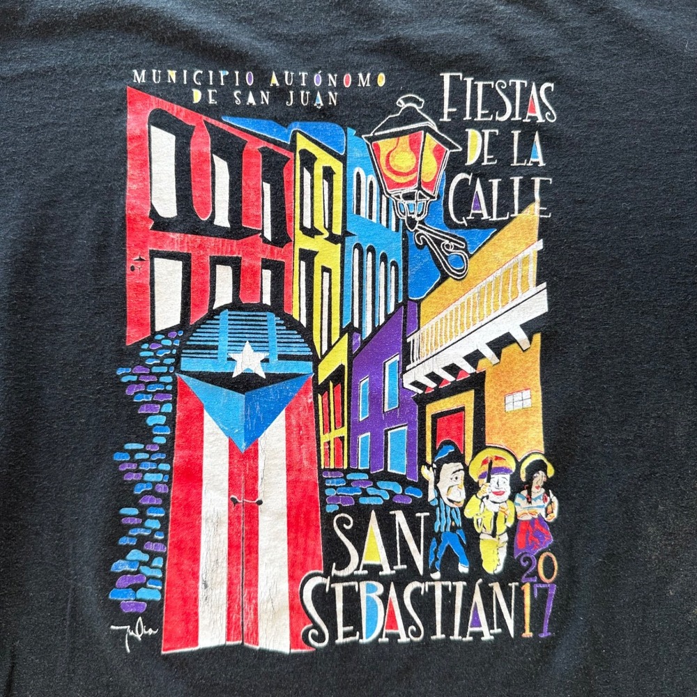Fiestas‎ de la Calle San Sebastian 2017 Puerto Rico Mens Size XLarge Tshirt